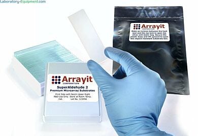 All substrate slides are compatible with a variety of Arrayit instruments, tools and consummables  |  3031-52 displayed
