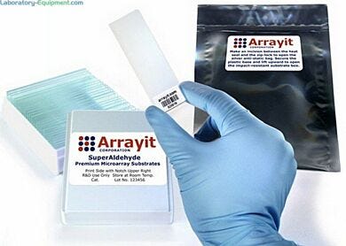 All substrate slides are compatible with a variety of Arrayit instruments, tools and consummables  |  3031-54-B displayed