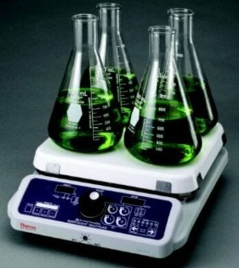 Super-Nuova™ designed with a sturdy ceramic top and aluminum body with 4 independently controlled stirring positions | 4100-10 displayed