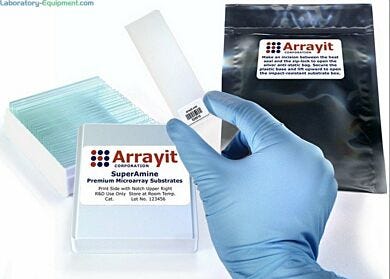 All substrate slides are compatible with a variety of Arrayit instruments, tools and consummables  |  3031-51-B displayed