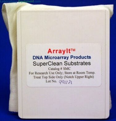 All substrate slides are compatible with a variety of Arrayit instruments, tools and consummables  |  3031-46 displayed