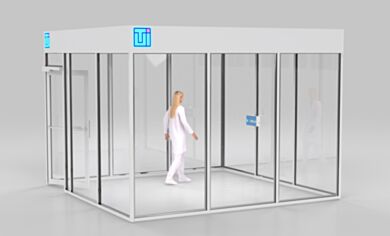 ValuLine® hardwall modular cleanrooms make contamination control accessible and affordable, adapting to virtually any facility layout  |  6600-21A-VL-1212 displayed