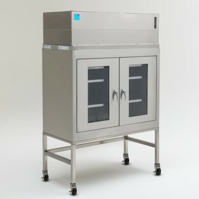 ValuLine® mobile laminar flow cabinet with Unitnterruptible Power Supply (UPS) battery system  |  9715-06-SS displayed