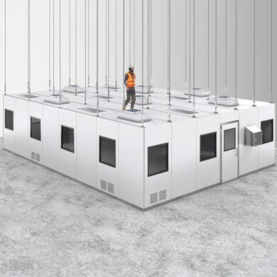 Terra's BioSafe® Ceiling Panels are fully walkable, self-spported or suspended from facility ceiling.