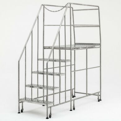 Terra’s BioSafe® 5 step ladder includes an extra-wide top step to provide ample space for safe and comfortable movement  |  2805-88B displayed