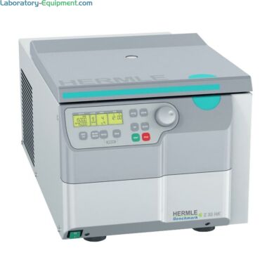 Z32 HK High Speed Refrigerated centrifuge by Hermle is a benchtop model with larger but more compactful motor drive  |  2824-48 displayed