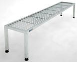 Free-Standing Clean Room Gowning Benches, Square Frame, Rod Top
