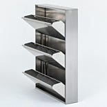 Shoe Storage Cabinet; Wall Mounted, 316L Stainless Steel, 31.5