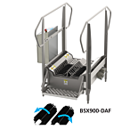 BSX900-DAF Compact Walk Through Boot Scrubber, Dual Sole Brushes by Best Sanitizers, 115 VAC SINGLE PHASE