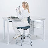 Cleanroom Work Stations with Non-Dissipative Laminate Tops