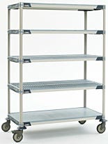 MetroMax iQ Mobile Shelving with Open Bottom Shelf by InterMetro