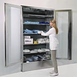 Wall-Mount, Recessed Stainless Steel Storage Cabinet