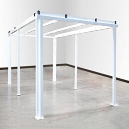 Cleanroom Frame; Softwall, Powder-Coated Steel