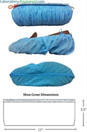 Shoe Covers; Non-Skid, Non-woven, Spunbond Polypropylene, Bootie, 600 pairs