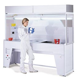 Hood; Vertical Laminar Flow, Wet Processing Station, Powder-Coated Steel, 100