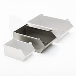 Mobile Storage Rack Bin; Medium, 304 or 316L SS, 5.875