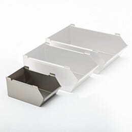Mobile Storage Rack Bin; Small, 304 or 316L SS, 4.25