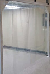 Curtain Paneling; Anti-Static PVC, 40 mil, 8' H, in 48