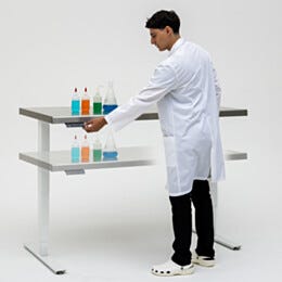 ValuLine® Work Station, ErgoHeight®, 304 Stainless Steel, Solid Top, 48