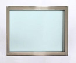 Window, Single-Pane, Flush-Mount 304 SS Frame, Tempered Glass; 47''W x 36''H, for BioSafe® FRP/CPVC Cleanroom