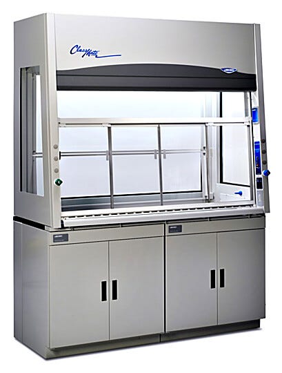 Labconco’s Protector ClassMate is a benchtop fume hood that is ideal for positioning away from the wall; work surfaces and exhaust blowers are sold separately. | 3649-49 displayed