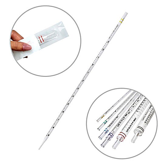 The 1mL serological pipette contains a yellow coding  |  5706-86 displayed