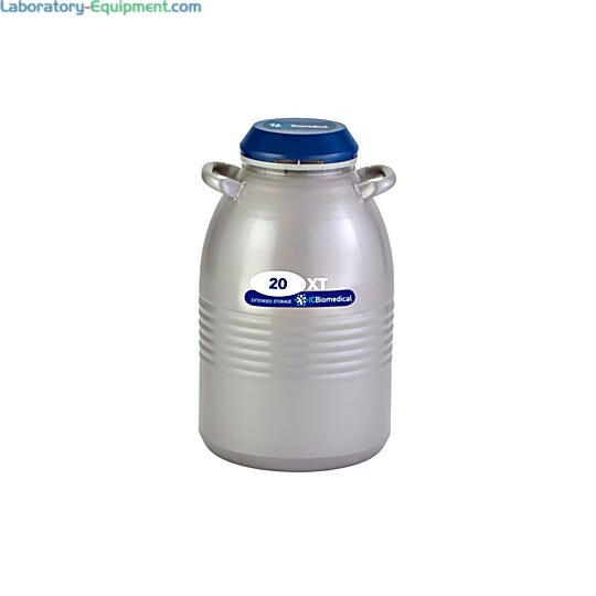 TW 20XT for long-term LN2 storage at cryogenic temperatures has a 20.7L capacity, a 230-day static hold time and a lockable lid; includes six 11" canisters  |  6900-16 displayed