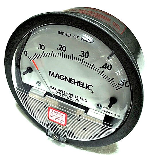 Measure and control both positive and negative low air or gas pressures  |  2625-08 displayed