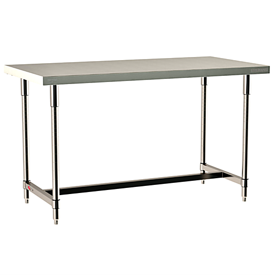 All 304 Stainless Steel TableWorx Work Tables with I-Frame by Metro for lab, electronics, pharma and general science applications; sizes and mobile options | 1545-PP-02 displayed