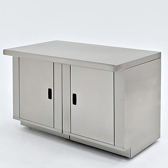 48" wide stainless steel laboratory base cabinet with 2 doors  |  1725-03 displayed
