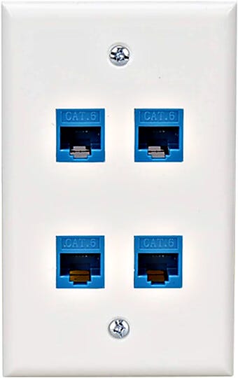 Offers up to 4 ports for devices to plug into the cleanroom's Internet  |  6703-92 displayed