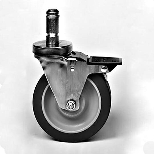 Super Erecta stem casters by Intermetro features stainless steel washable casters with foot brake | 2650-97 displayed