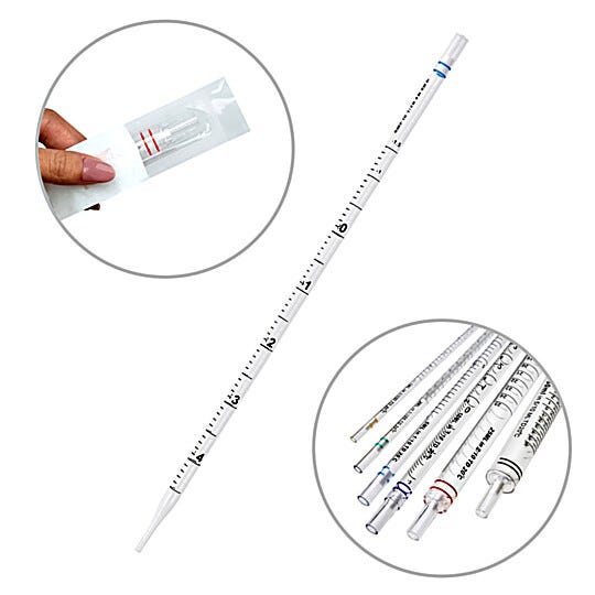 The 5mL blue serological pipette is used for standardized color coding