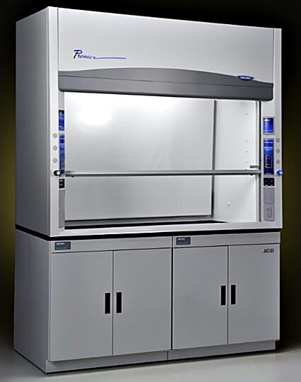 Shown: 6' Protector Premier Ductless Fume' Hood with optional service fixtures  |  3649-33 displayed