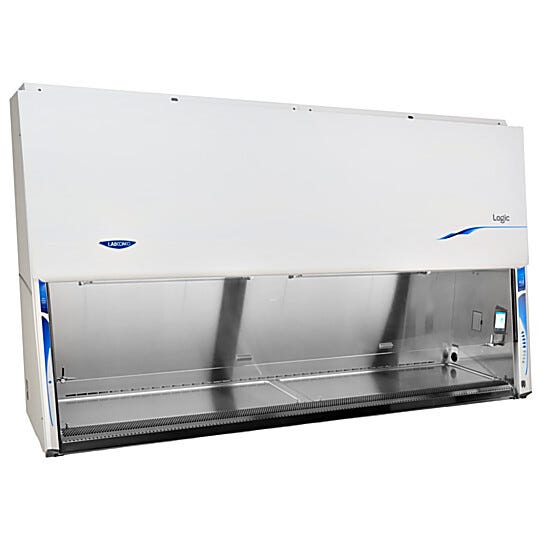 Select Labconco 8’ Logic Class II Type A2 Biosafety Cabinets shown without required base stand; telescoping base stand and caster kit can be purchased separatel  |  3642-PP-01 displayed