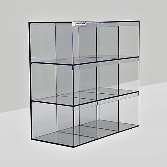Static-dissipative PVC 9-Cubby Wafer Boat Organizer 16"H x 16"W x 7-1/2"D  |  4005-20 displayed