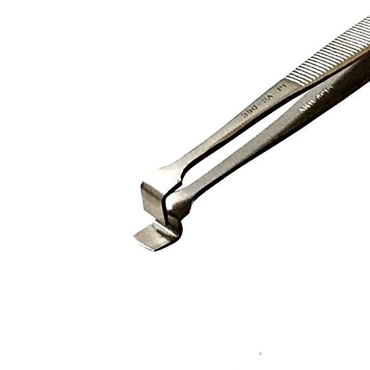 Long tweezer designed for handling 3" wafers, and features a standard serrated handle  |  9303-93 displayed