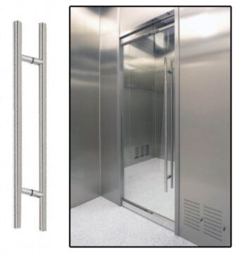 Brushed stainless steel pull handles provide a modern, showroom finish; additional sizes available from 24" to 84" | 6712-82 displayed