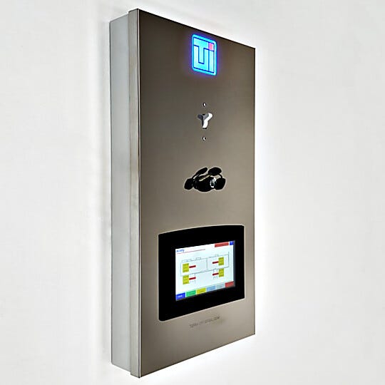 Cleanroom control panel with built-in Tier 3 touchscreen console; datalogging (pressure/temp/RH) and FFU control for up to 12 rooms, 120 FFUs  |  6607-03 displayed