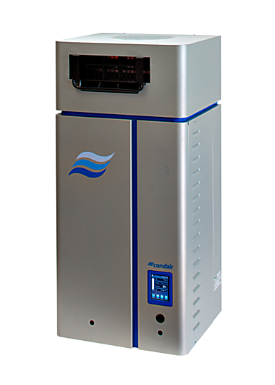 The EL Space 020 steam humidifier by Condair is built to use any source of potable water to create steam for flexible indoor placement  |  3951-12 displayed