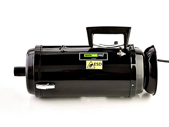 Powerful DataVac Pro ESD-safe vacuum with durable black casing for static-sensitive environments  |  1009-00 displayed