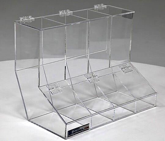 Acrylic Multi-Chamber Dispenser  |  4005-51 displayed