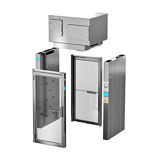 Knock-Down Air Showers are disassembled into sections for installation in areas with limited access due to small doorways or narrow hallways | 6010-14-KD displayed