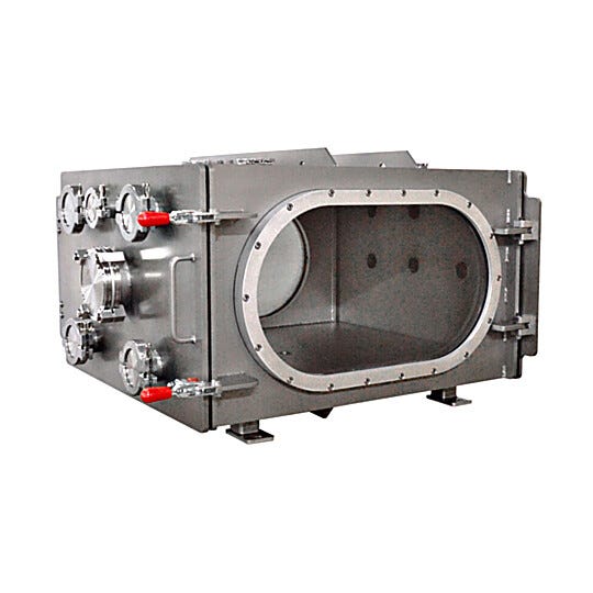 Special application vacuum chambers are built with a wide variety of materials, allowing each chamber to be tailored to your specific requirements | 1590-91 displayed