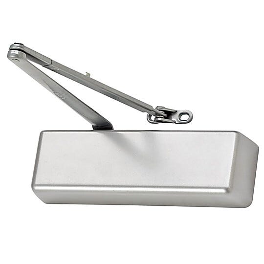 Built to handle the busiest entryways, the arm door closer combines heavy-duty reliability with a long-lasting aluminum finish for enduring performance  |  5050-00 displayed