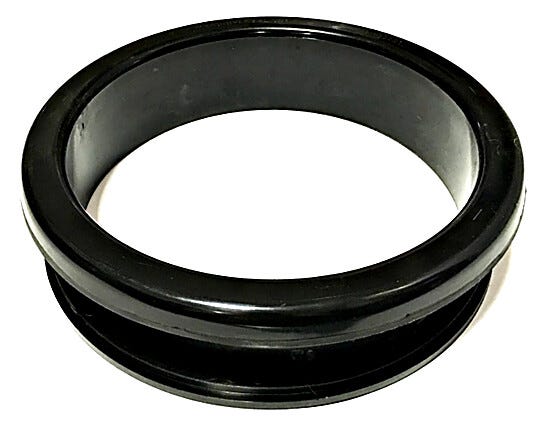 Glove port ring, ABS plastic 8/9" diameter, 10-32 threaded brass insert, TPE over mold | 1694-51A displayed