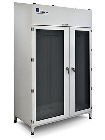 Large Steel Sloped Top Storage Cabinet wtih SDPVC Doors | 4101-20E-HD-220 displayed