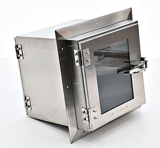 Simplifies contamination-free transfer of materials between classified spaces | 2636-01D-2 displayed
