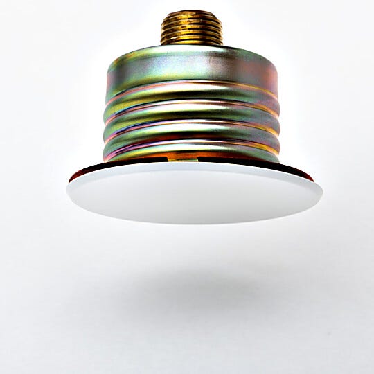 Recessed sprinkler head with a white cover plate for easier cleaning | 6600-90 displayed