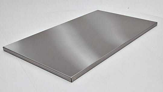 Stainless Steel Wide Solid Shelf | 4102-99 displayed
